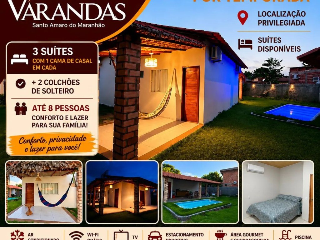 Casa Varandas - Aluguel por temporada (casa ou suítes)