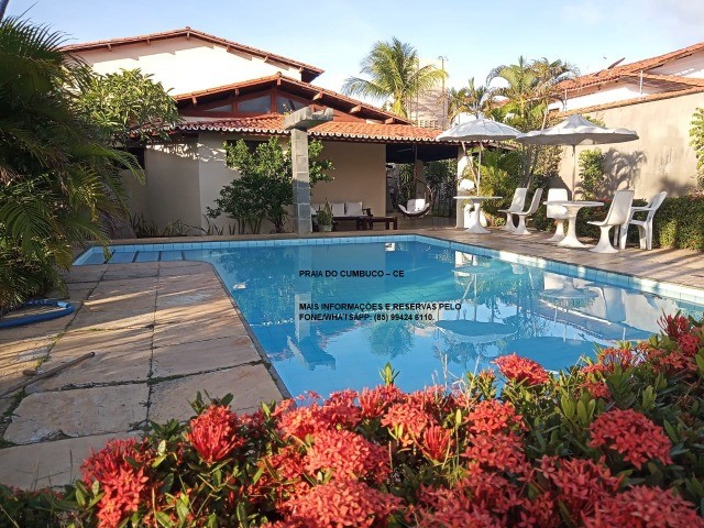 Cumbuco-Casa com piscina, deck e churasqueira a 50 m da praia R$ 1.250,00